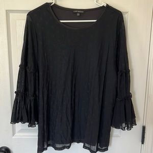 Women’s Black Polkadot Blouse Size 18